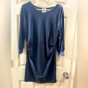 Chic Long Sleeve Navy Dress